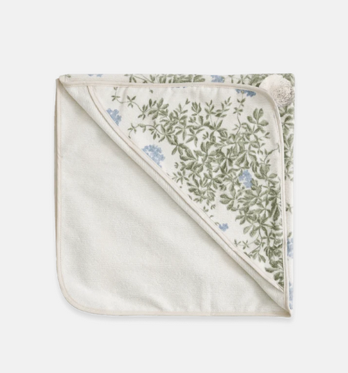 Badcape Plumbago met capuchon - Biologisch katoen - 80 x 80 cm - Garbo&Friends