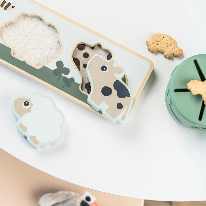 Voel puzzel 12+ - Sensory puzzle - Tiny farm - Colour mix - Done by Deer - productfoto - afbeelding 4