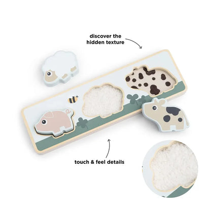 Voel puzzel 12+ - Sensory puzzle - Tiny farm - Colour mix - Done by Deer