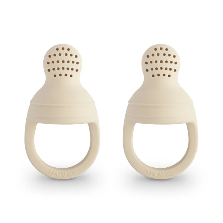 Fruitspeen Baby - Silicone Fresh Food Feeders - Shifting sand - Beige - Mushie