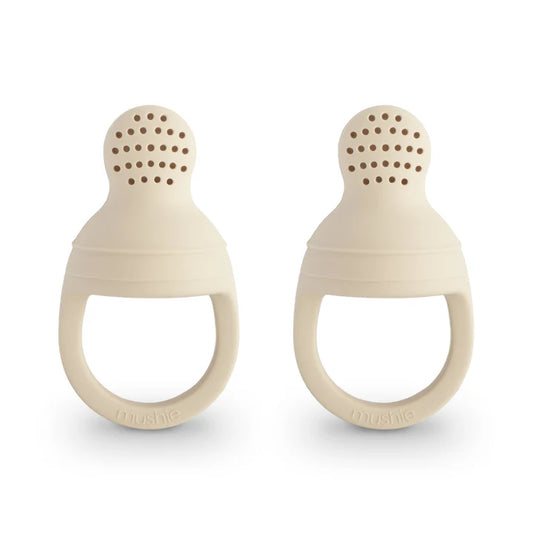 Fruitspeen Baby - Silicone Fresh Food Feeders - Shifting sand - Beige - Mushie