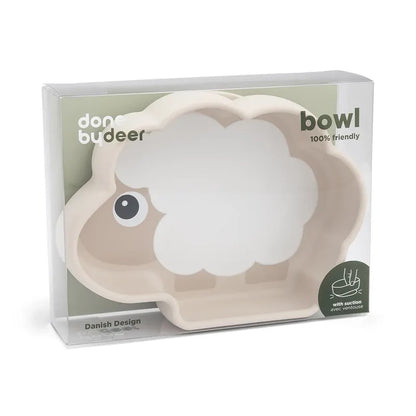Zuignap bordje Schaap - Silicone Stick&Stay bowl - Sheepy - Sand - Done by Deer