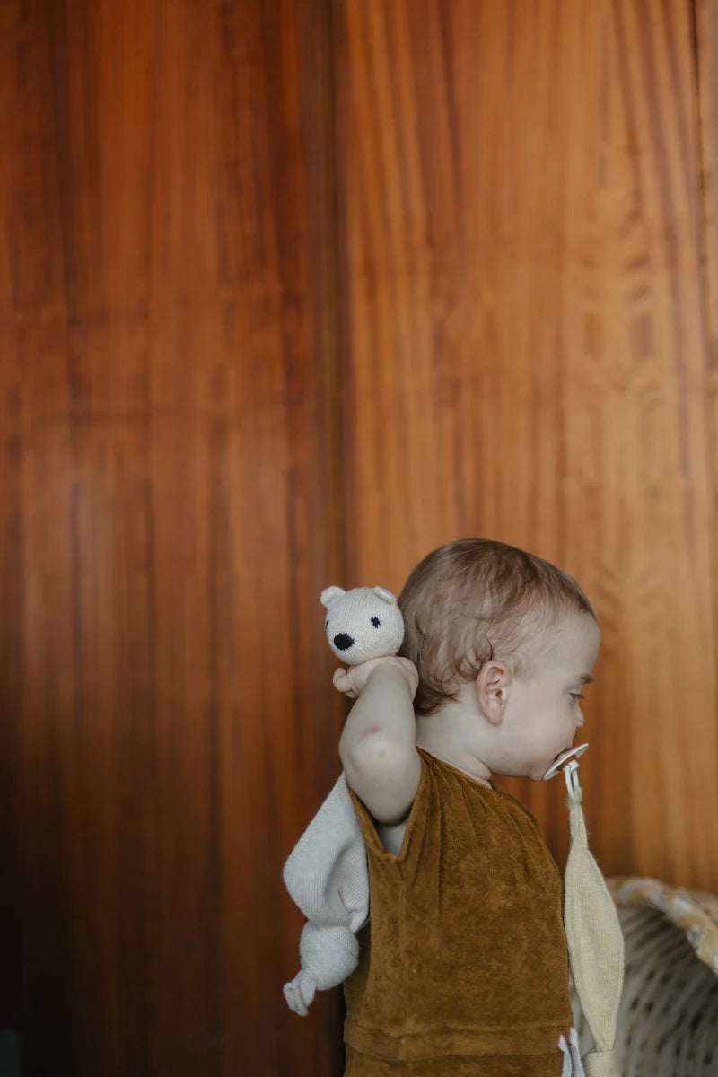 Knuffeldoekje Teddy Tokki - Merinowol - HVID - productfoto - afbeelding 3