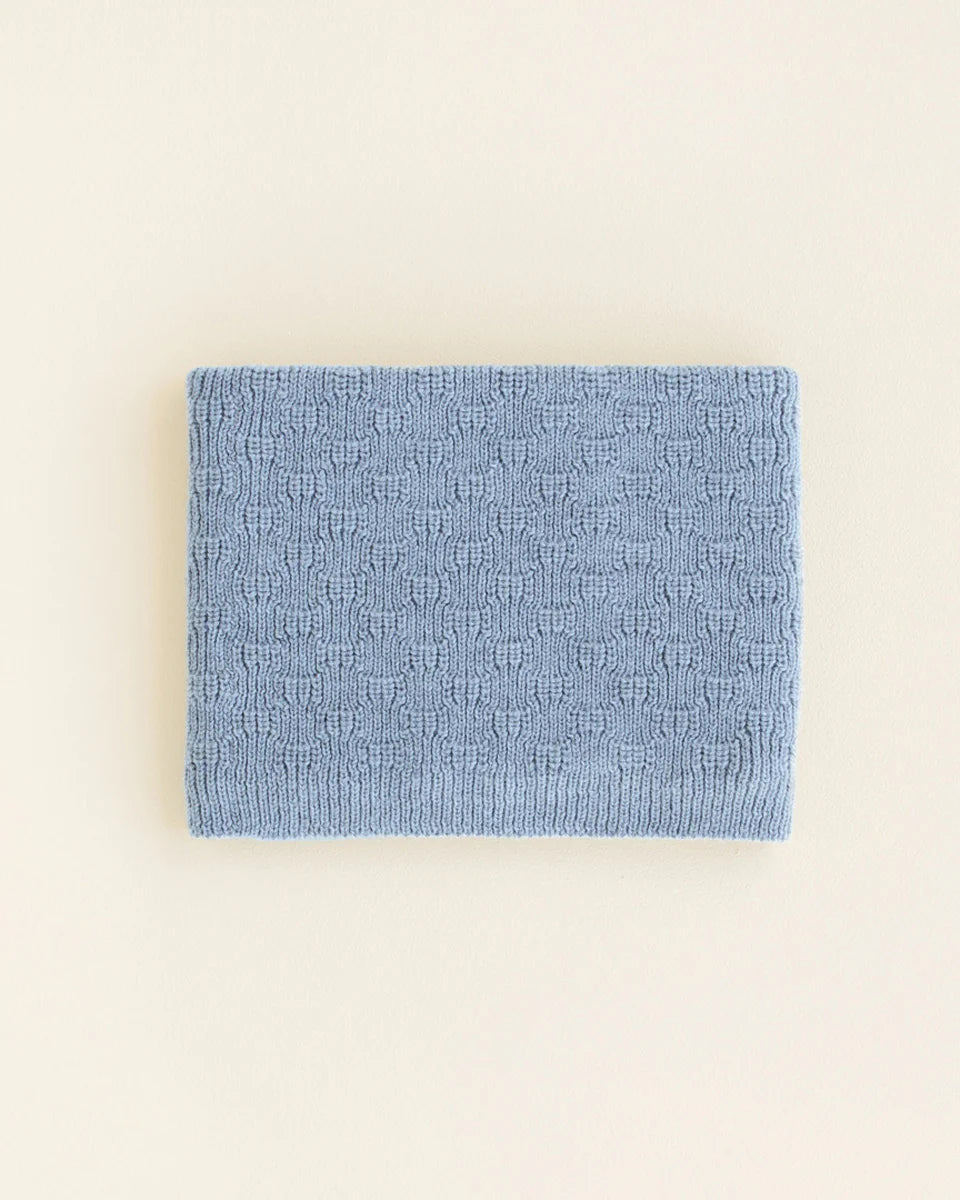 Tube scarf Gigi - 100% extra fine Italiaanse merino wol - Hvid - blue