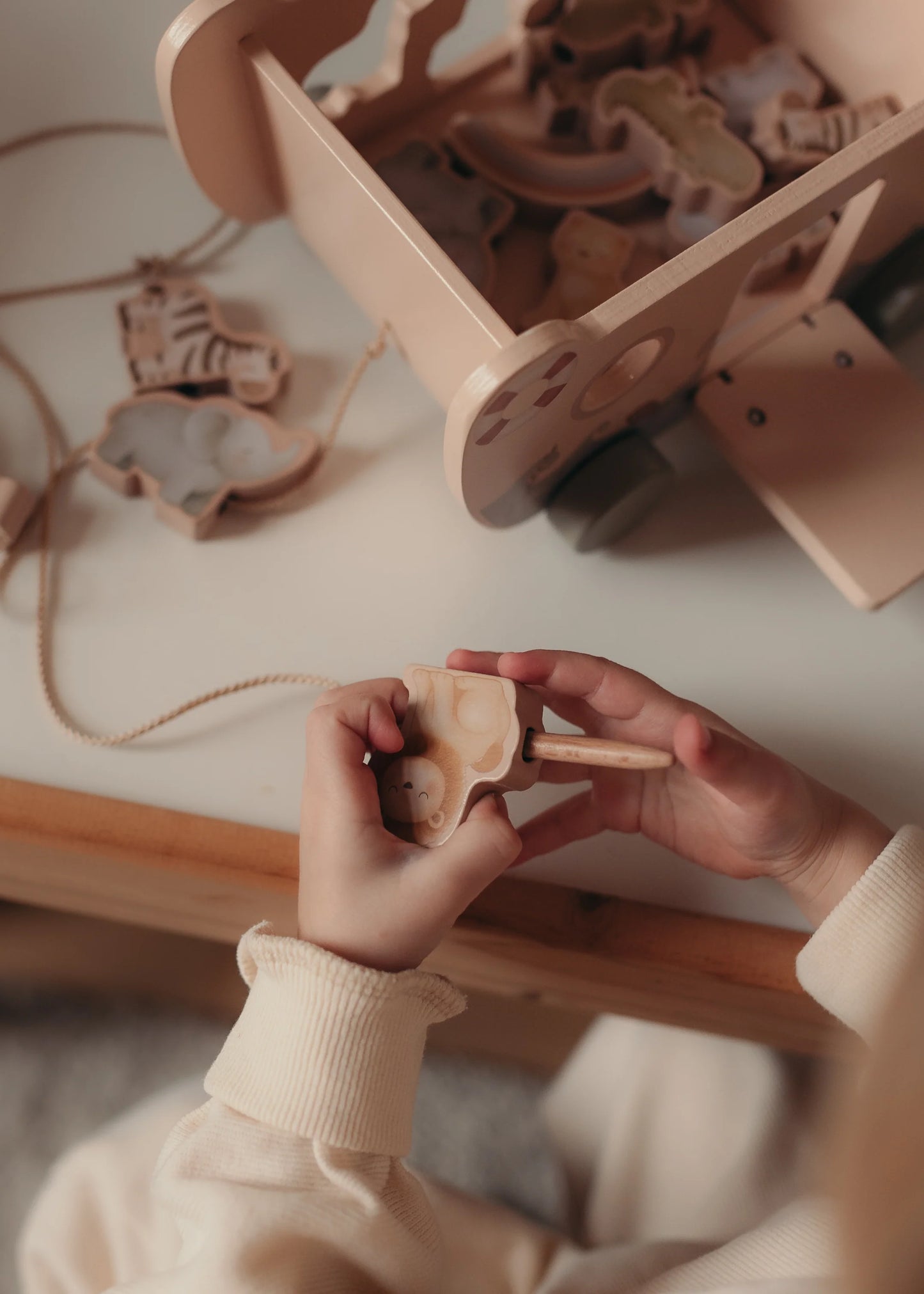 Speelboot rijgset - Buddy Boat - Houten speelgoed - Mrs Ertha