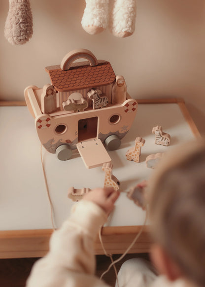 Speelboot rijgset - Buddy Boat - Houten speelgoed - Mrs Ertha