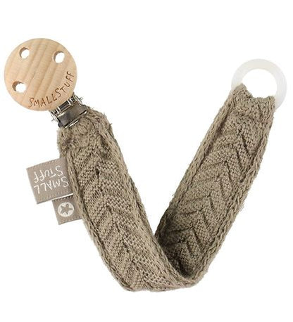 SmallStuff - Knitted dummy chain fishbone - Knitted pacifier cord - 100% cotton