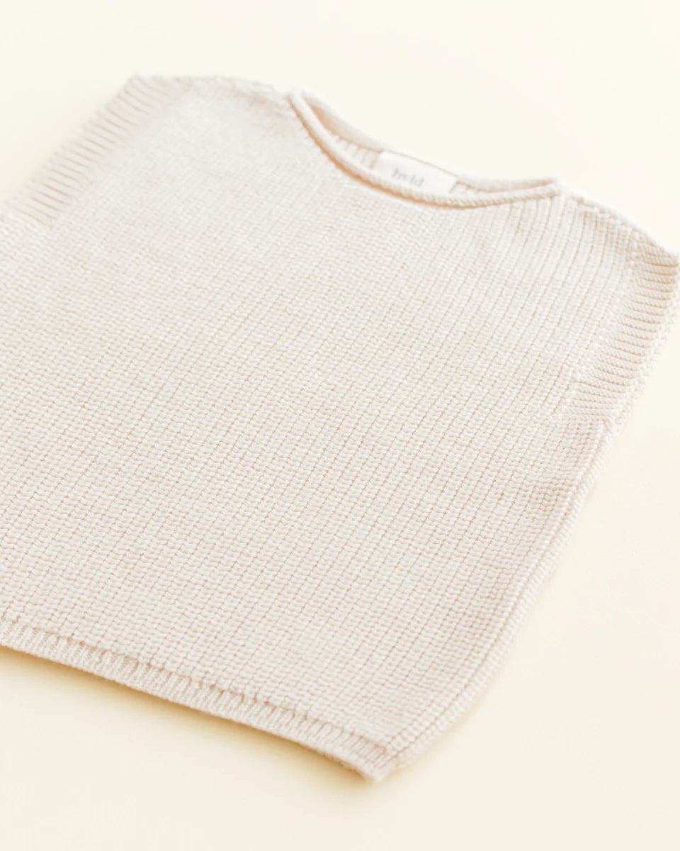 Vest Harvey - Spencer/mouwloos truitje - Cream - Merinowol - HVID