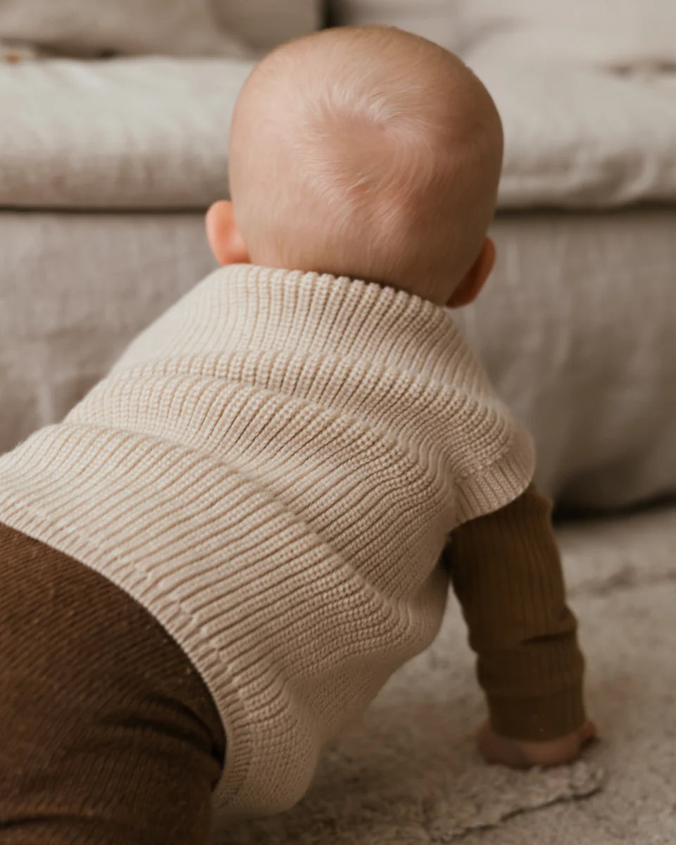 Vest Harvey - Spencer/mouwloos truitje - Cream - Merinowol - HVID