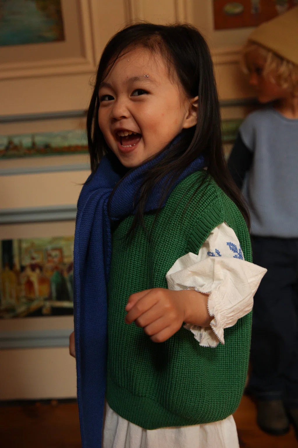 Gilet Harvey Kids - 100 % laine mérinos italienne extra fine - HVID