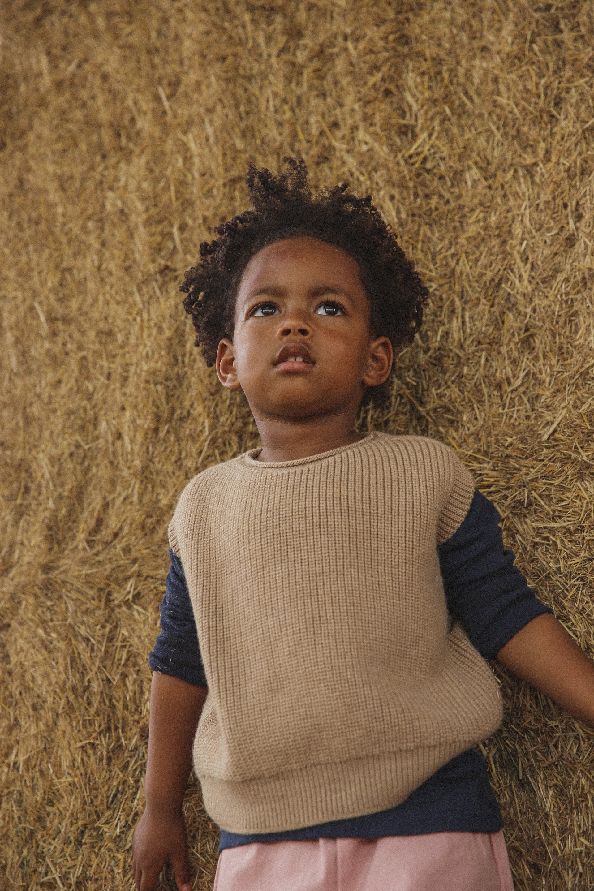Vest Harvey Kids - 100% extra fine Italiaanse merino wol - HVID - sfeerbeeld