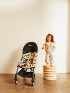 Merino wollen kinderwagen inleg Snuggler® - Leopard Peanut - BINIBAMBA