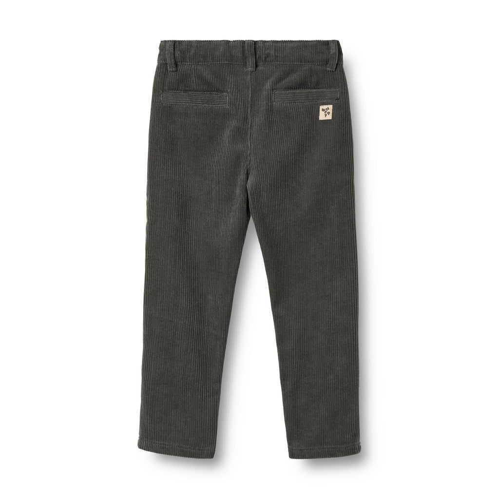 Corduroy broek Hugo - Biologisch katoen - Black sea/zwart - Wheat achterkant