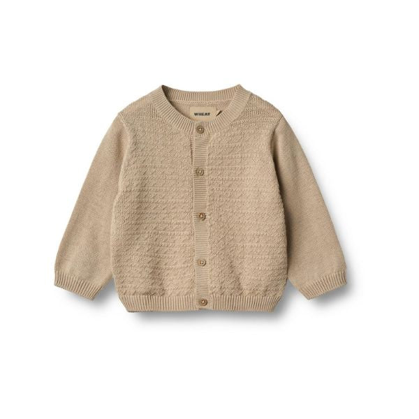 Wheat - Knit Cardigan BjÃ¸rn - Gebreid vestje - 100% biologisch katoen - voorkant