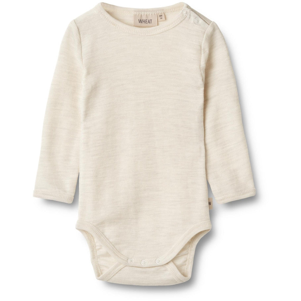 Wheat - Wool Body L/S Lucca - Romper - 100% merino wol - voorkant