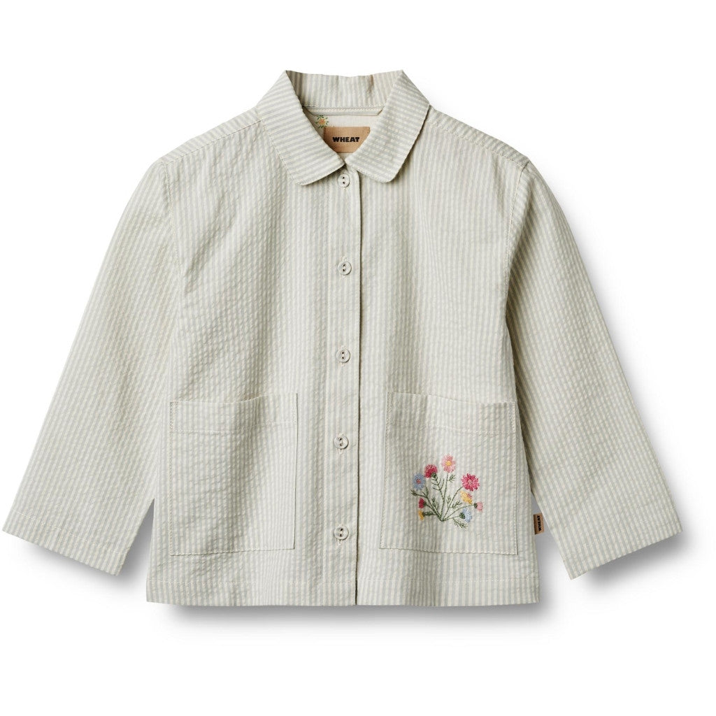 Wheat - Overshirt Embroidery Ghita - Overhemd top - 100% biologisch katoen - voorkant