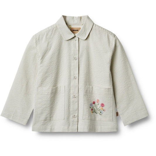 Wheat - Overshirt Embroidery Ghita - Overhemd top - 100% biologisch katoen - voorkant