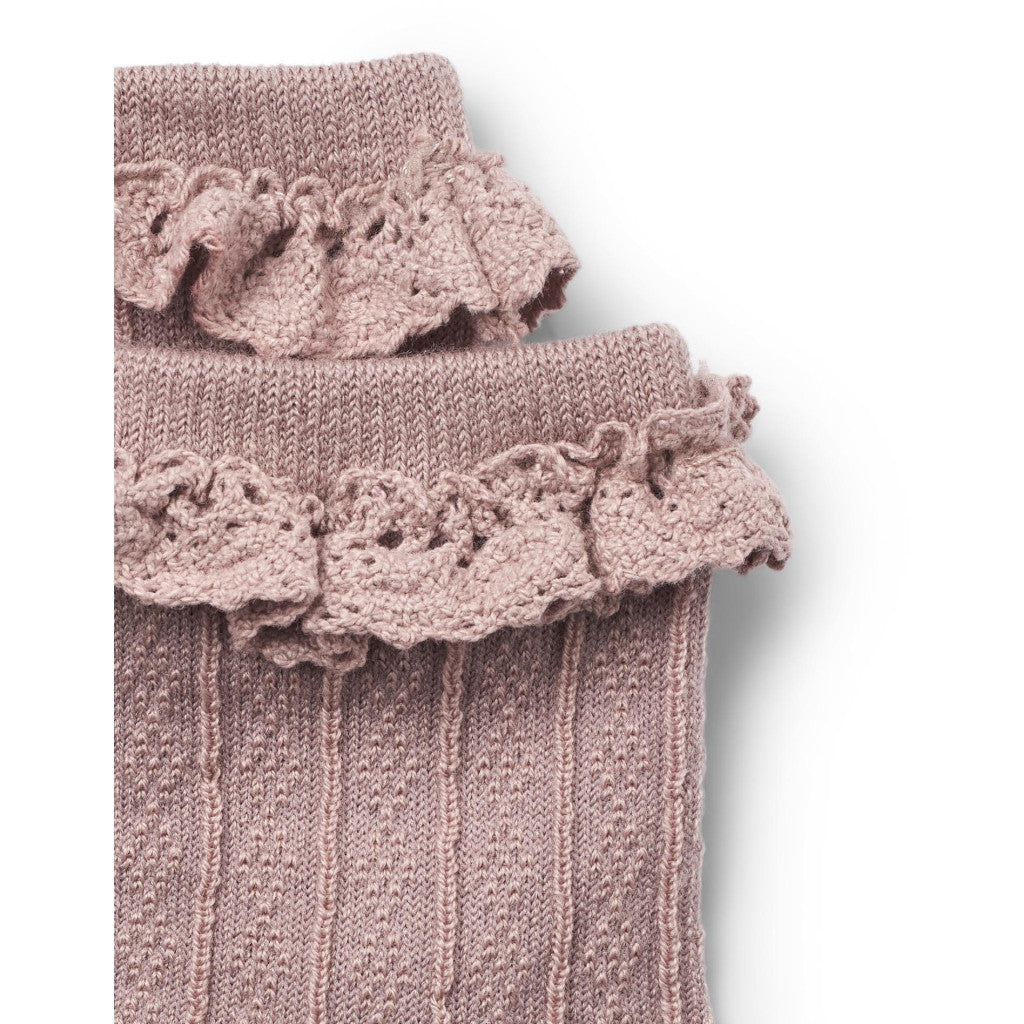 Wheat - Wool Lace Socks Nora - Wollen baby sokken - Wol mix
