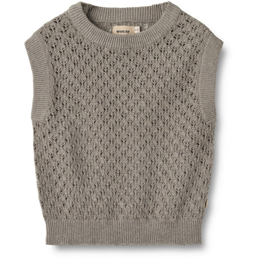 Wheat - Knit Vest Saga - Gebreide spencer - 100% biologisch katoen - voorkant