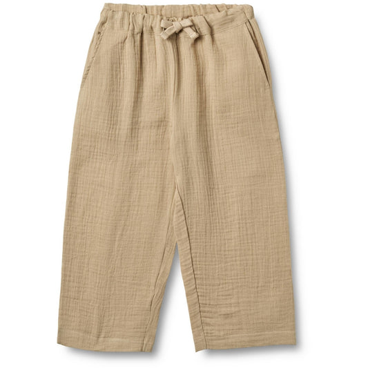 Wheat -  Trousers Sasha - Broek - 100% Bio mousseline katoen - voorkant beige
