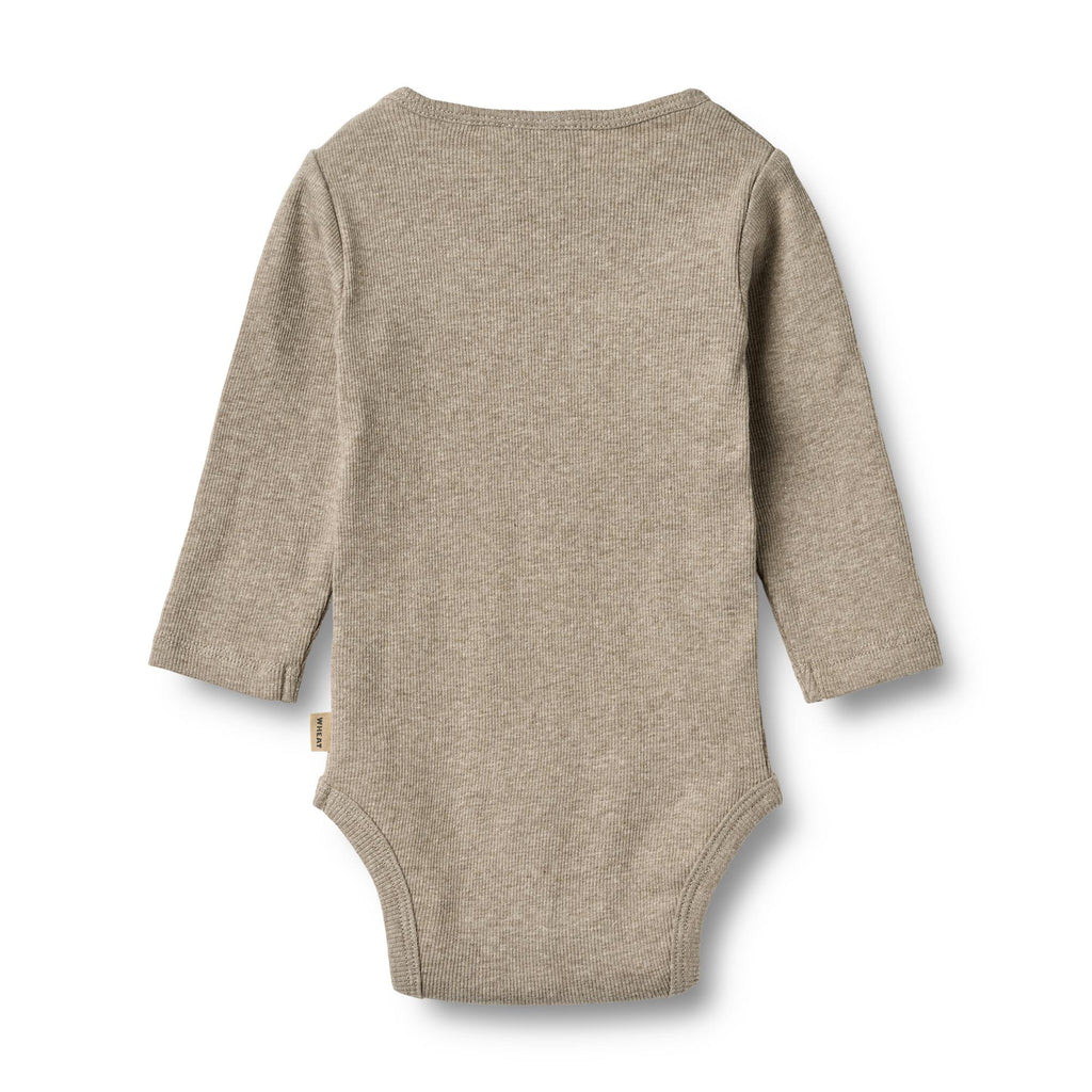 Wheat - Rib Body L/S Spencer - Romper met lange mouwen - 100% biologisch katoen - achterkant