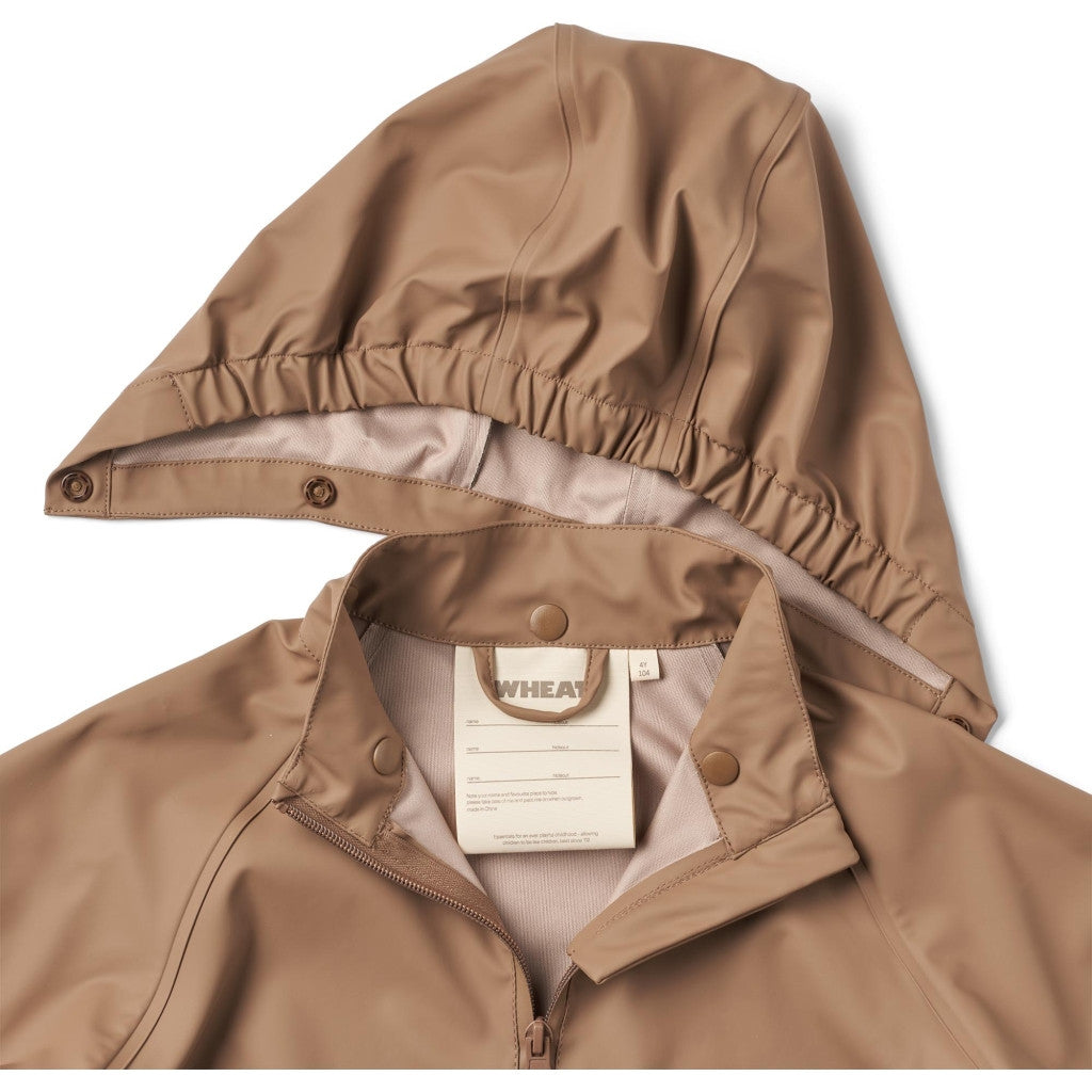 Wheat - Rainwear Chardy Jacket - Regenjas voor kinderen brown close up