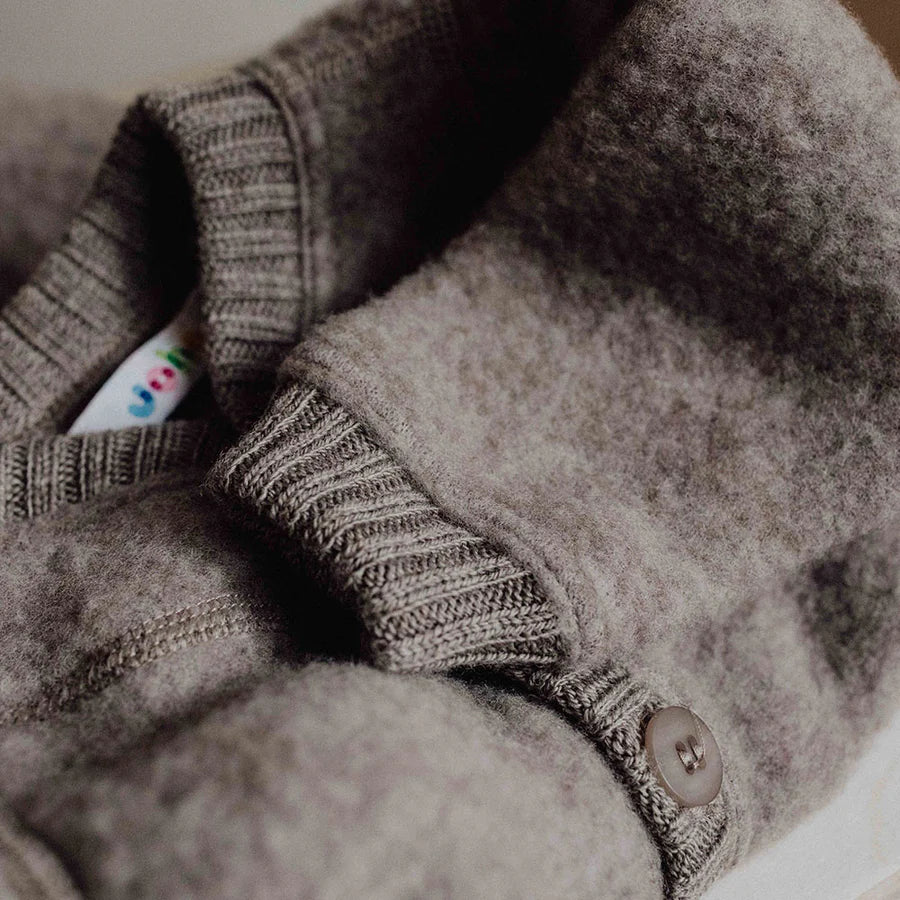 Buitenpak - Wol fleece overall - 100% merino wol - Joha - close up