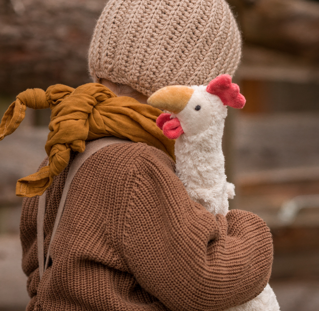 Cuddly Animal - Chicken Small White - Warmteknuffel Kip - Biologisch katoen/Wol - Senger Naturwelt