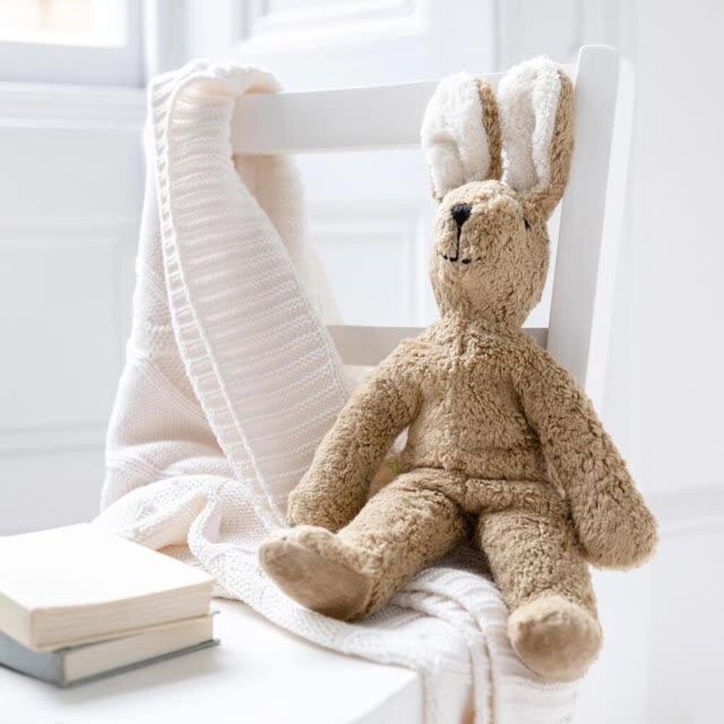 Floppy Tier Kuscheltier Groß – Hase – Biobaumwolle/Wolle – Beige – Senger Naturwelt
