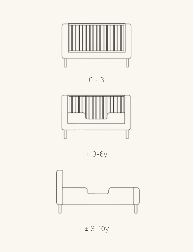 Yume Bed - 140 x 70 cm - Natural Ash - Quax - productfoto - afbeelding 4