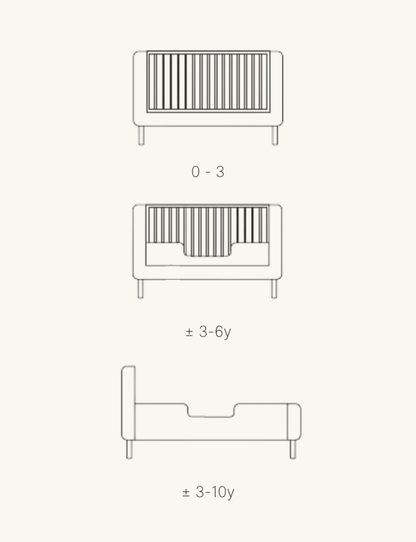 Yume Bed - 140 x 70 cm - Natural Ash - Quax