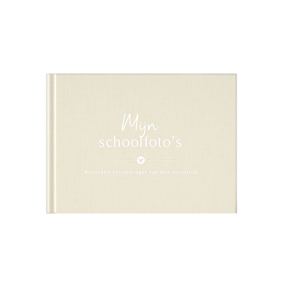 Invulboekje - Mijn schoolfoto´s boekje - Linnen beige - Fyllbooks