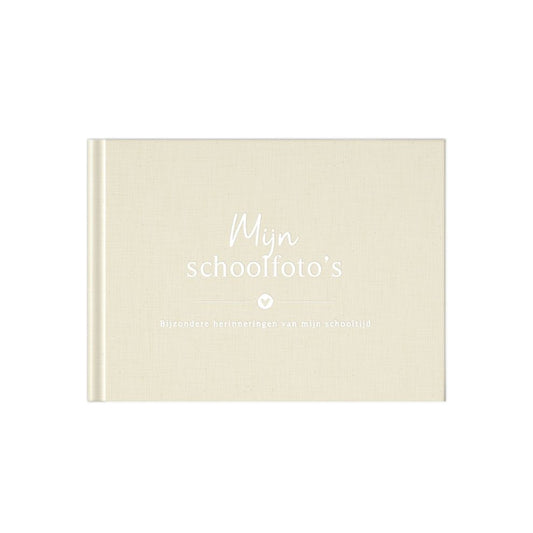 Invulboekje - Mijn schoolfoto´s boekje - Linnen beige - Fyllbooks