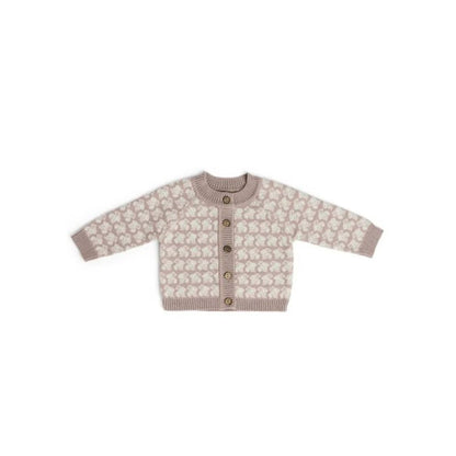 Gebreid vestje AO Rabbits - Merino wol - Powder/roze - Smallstuff