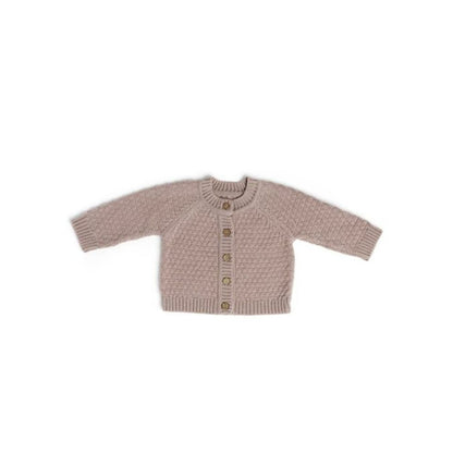 Gebreid vestje - Square knit - Merino wol - Powder/roze - Smallstuff