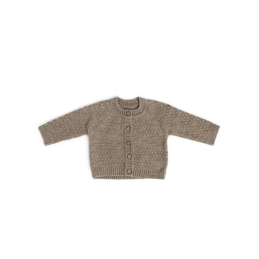 Gebreid vestje - Square knit - Merino wol - Bruin - Smallstuff