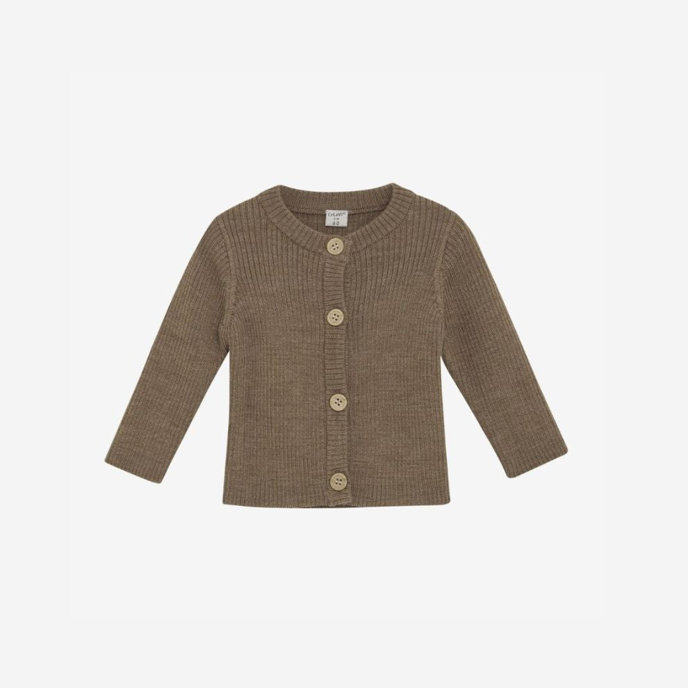 Gebreid vestje - Merino wol - Cocoa Creme/bruin - CeLaVi
