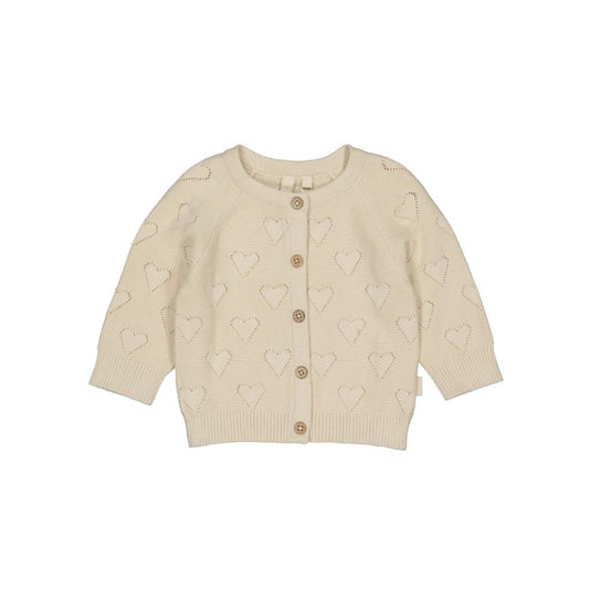 Gebreid vestje Leandra - Biologisch katoen - Light sand/beige - Levv