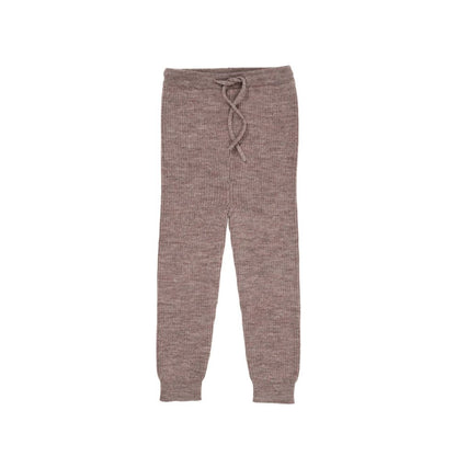 Knitted trousers - Merino Classic Rib Leggings - Merino wool - Nature Melange - Copenhagen Colors