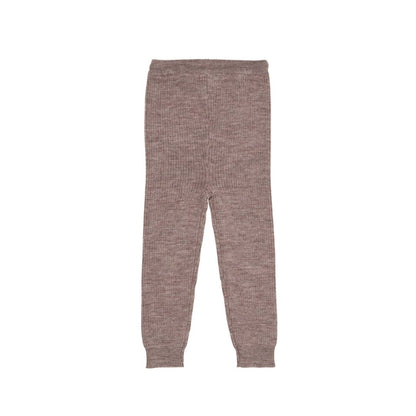 Knitted trousers - Merino Classic Rib Leggings - Merino wool - Nature Melange - Copenhagen Colors