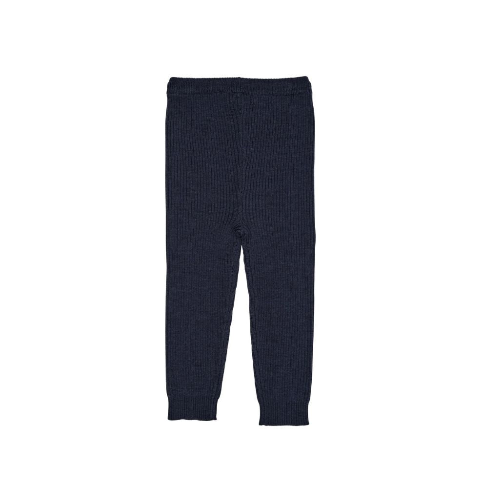 Gebreid Baby Broekje - Merino Classic Rib Leggings - Merinowol - Navy Blue - Copenhagen Colors