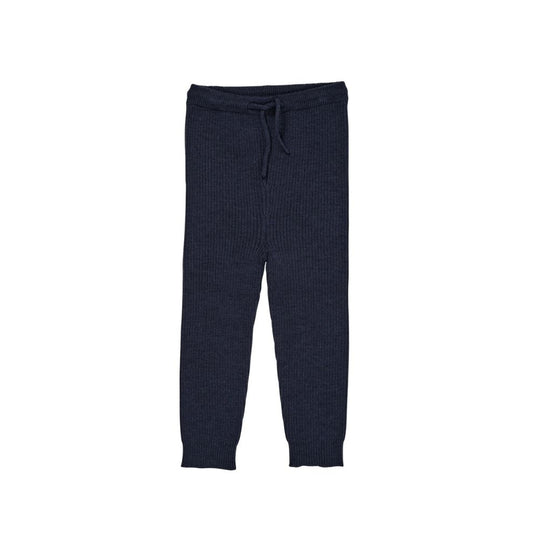 Gebreid Baby Broekje - Merino Classic Rib Leggings - Merinowol - Navy Blue - Copenhagen Colors