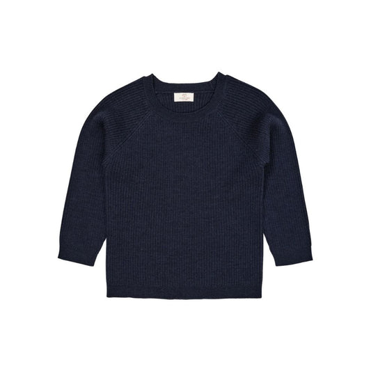 Gebreide Baby Trui - Merino Classic Rib Knit - Navy Blue - Copenhagen Colors
