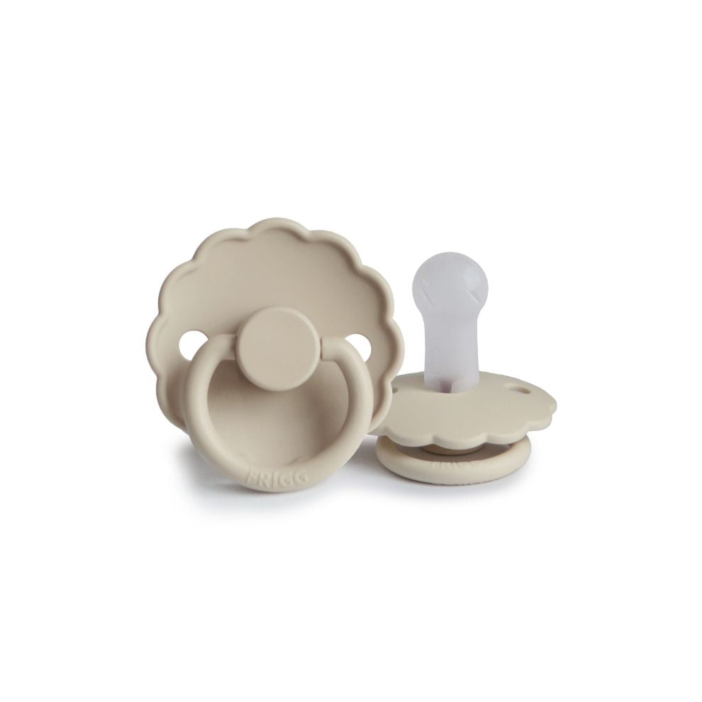 FRIGG siliconen speen - Daisy - Sandstone - 100% medisch siliconen speen - verpakking