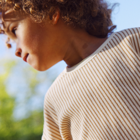 Truitje badstof - Sweatshirt Nohr - Beige/Light brown stripe - Flöss