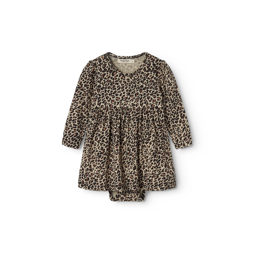 Jurkje met romper - Leo Ramona - Biologisch katoen en modal - Panterprint - MarMar Copenhagen