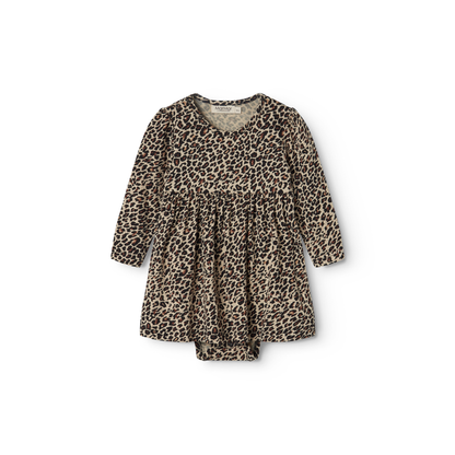 Jurkje met romper - Leo Ramona - Biologisch katoen en modal - Panterprint - MarMar Copenhagen