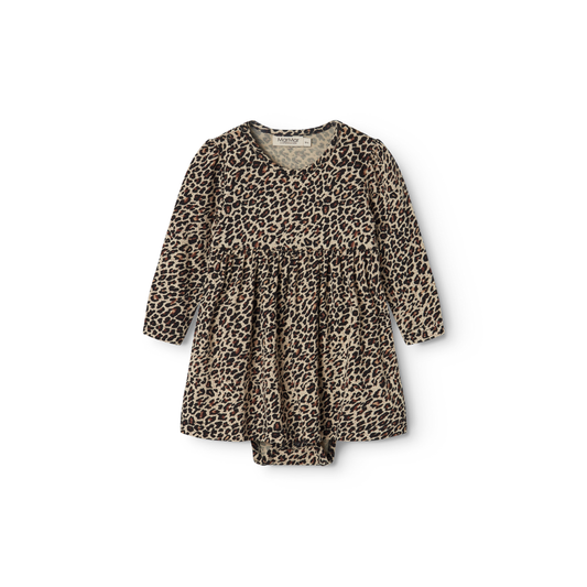 Jurkje met romper - Leo Ramona - Biologisch katoen en modal - Panterprint - MarMar Copenhagen