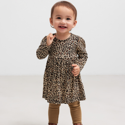 Jurkje met romper - Leo Ramona - Biologisch katoen en modal - Panterprint - MarMar Copenhagen