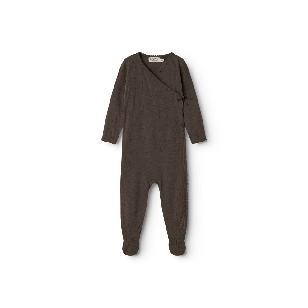 Boxpakje met voetjes - Rubetta Wool Pointelle Jumpsuit - Merino wol - MarMar Copenhagen